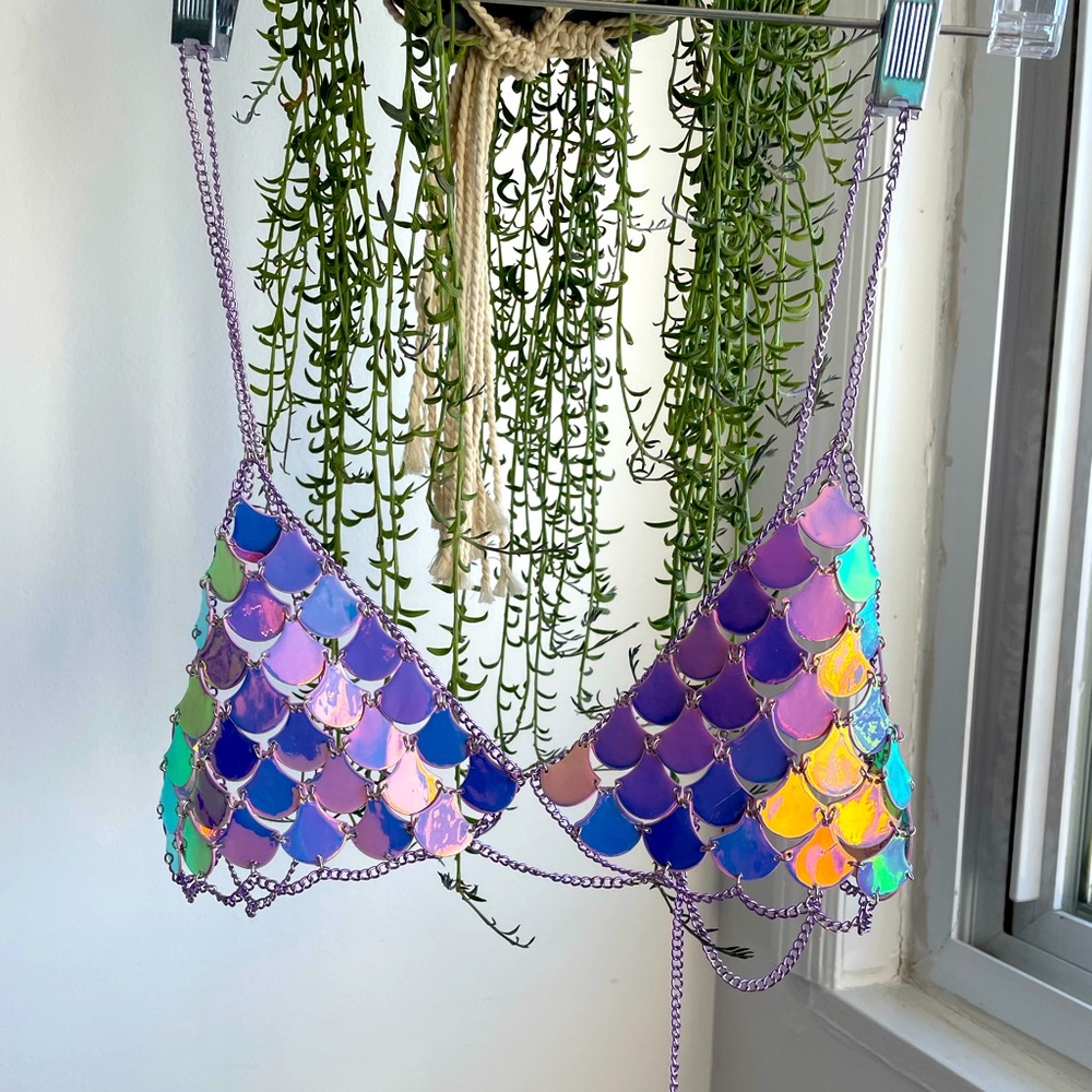 Iridescent Mermaid Bra Halloween Costume